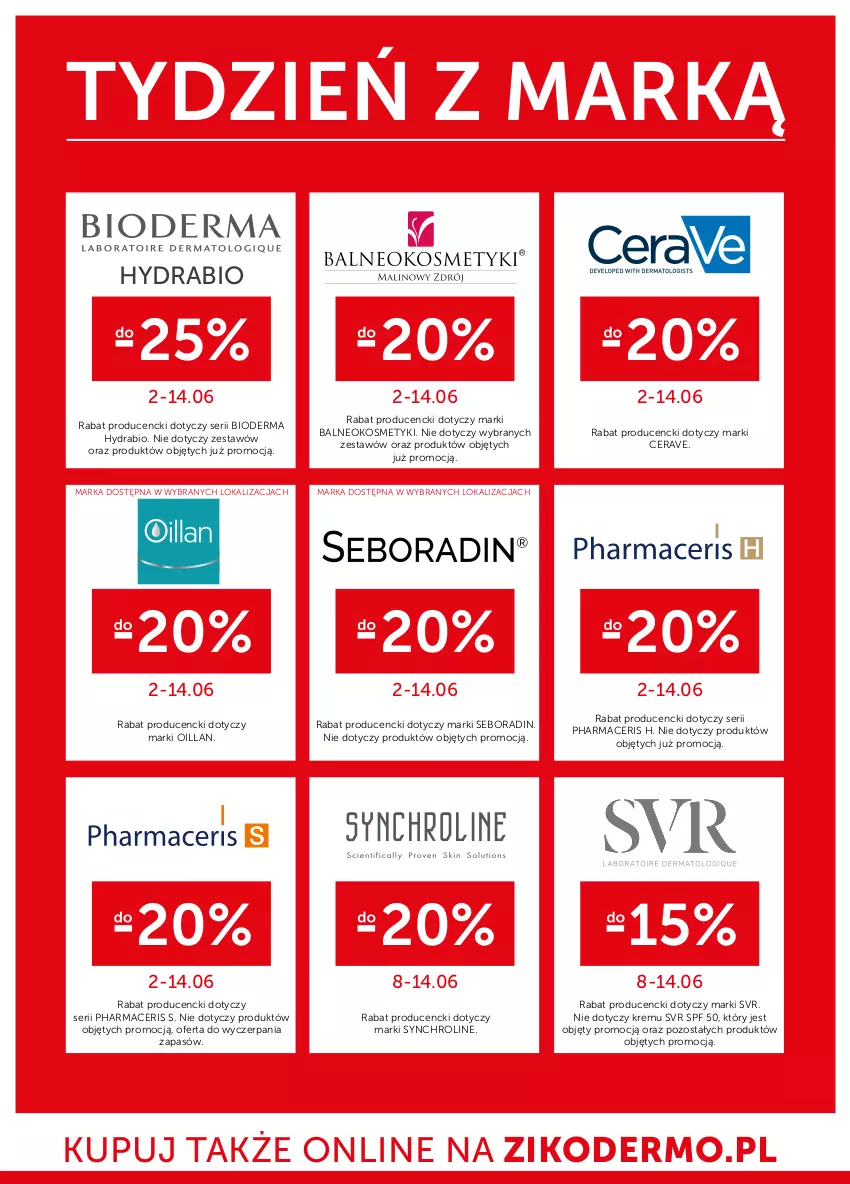 Gazetka promocyjna Ziko - 2-14.06.2022 - ważna 02.06 do 14.06.2022 - strona 18 - produkty: Acer, Bioderma, CeraVe, Oillan, Pharmaceris, Seboradin, Ser, SVR