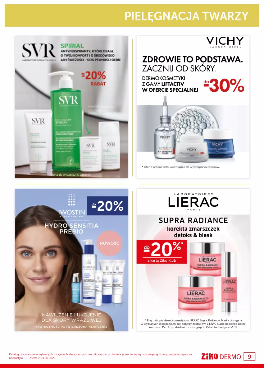 Gazetka promocyjna Ziko - 2-14.06.2022 - ważna 02.06 do 14.06.2022 - strona 9 - produkty: Lierac, Vichy