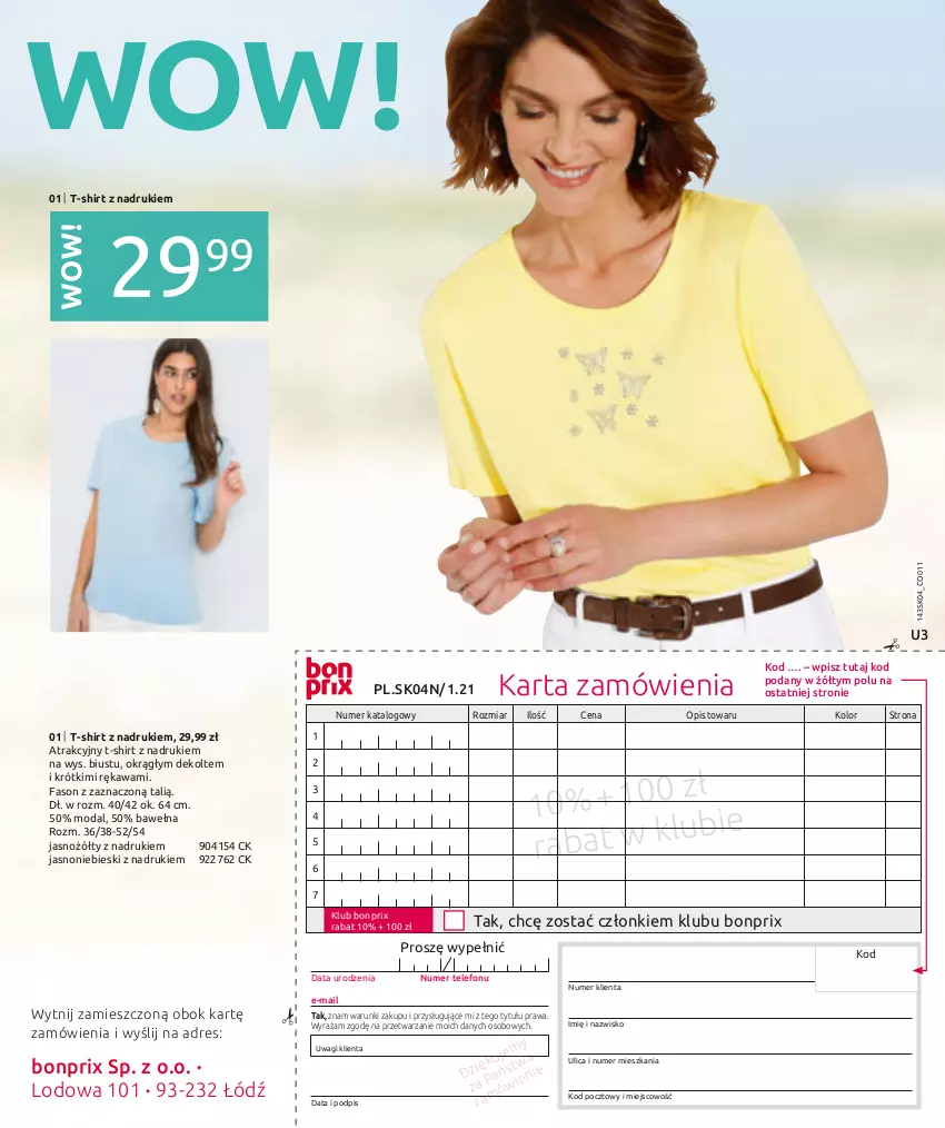 Gazetka promocyjna Bonprix - STYLOWO LATEM! - ważna 16.04 do 09.10.2021 - strona 99 - produkty: Dres, Fa, Kawa, Moda, Noż, T-shirt, Telefon, Wagi, Wełna