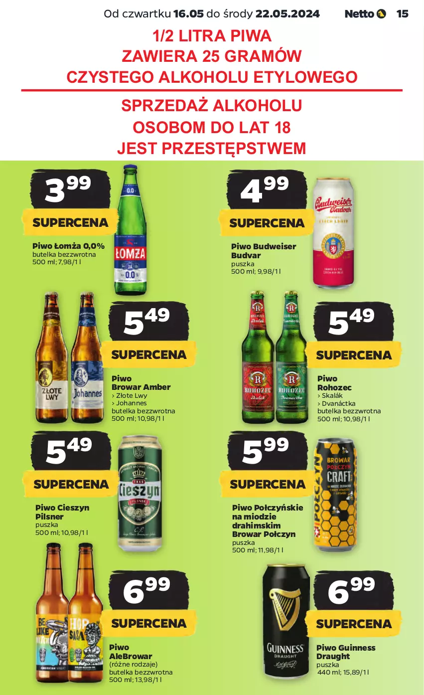 Gazetka promocyjna Netto - Artykuły spożywcze - ważna 16.05 do 22.05.2024 - strona 15 - produkty: Gra, Piwa, Piwo, Ser