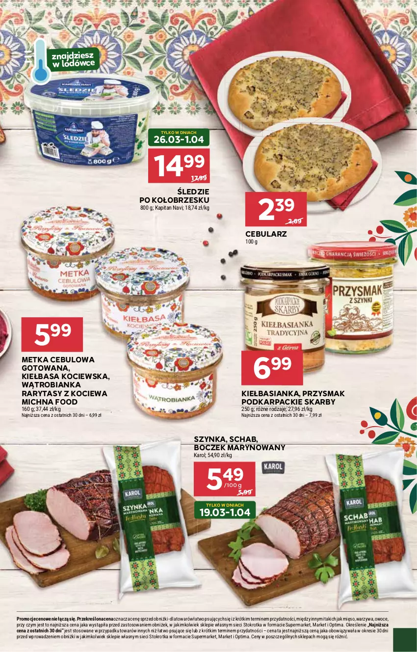 Gazetka promocyjna Stokrotka - Supermarket - ważna 26.03 do 01.04.2026 - strona 27 - produkty: Basia, Bianka, Boczek, Cebula, Karp, Kiełbasa, Koc, Mięso, Optima, Owoce, Szynka, Warzywa