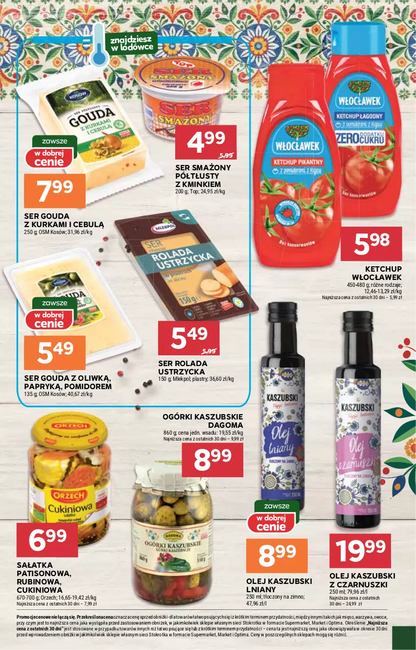 Gazetka promocyjna Stokrotka - Supermarket - ważna 26.03 do 01.04.2026 - strona 29 - produkty: Gouda, Ketchup, Mięso, Olej, Optima, Owoce, Rolada, Rolada Ustrzycka, Rubin, Sałat, Sałatka, Sałatka patisonowa, Ser, Top, Warzywa