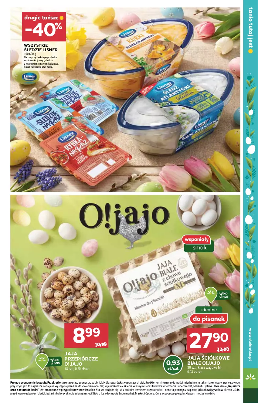 Gazetka promocyjna Stokrotka - Supermarket - ważna 26.03 do 01.04.2026 - strona 35 - produkty: Jaja, Lisner, Mięso, Optima, Owoce, Warzywa