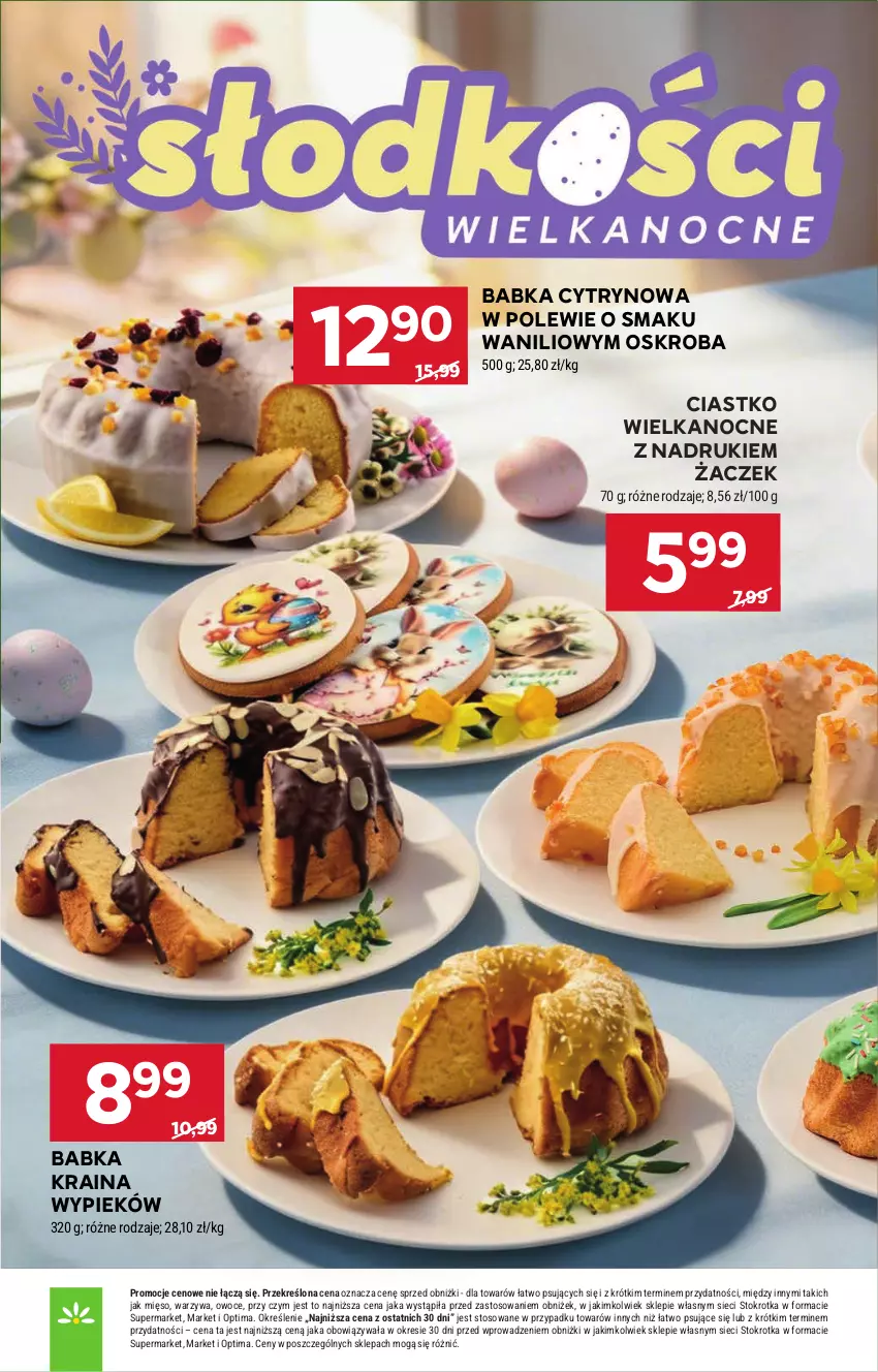 Gazetka promocyjna Stokrotka - Supermarket - ważna 26.03 do 01.04.2026 - strona 8 - produkty: Babka, Mięso, Optima, Owoce, Warzywa
