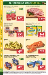 Gazetka promocyjna Stokrotka - Supermarket - Gazetka - ważna od 01.04 do 01.04.2026 - strona 6 - produkty: Sałatka, Banany, Warzywa, Ser, Gra, Rio Mare, Papier, Mascarpone, Sałat, Optima, Ręcznik, Farm Milk, Rolki, Boczek, Koreczki śledziowe, Tuńczyk, Foxy, Owoce, Mięso, Boczek wieprzowy, Fa