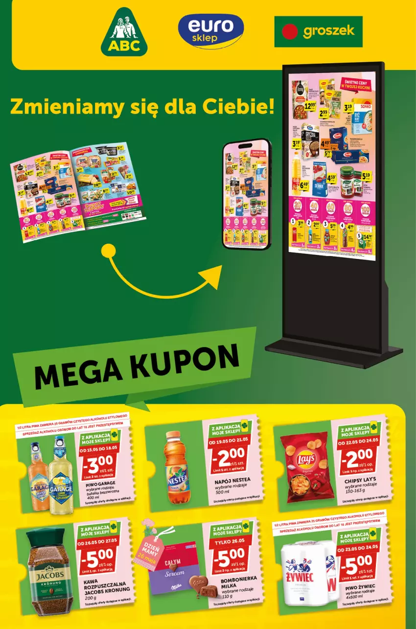 Gazetka promocyjna ABC - ważna 15.05 do 27.05.2025 - strona 2 - produkty: Chipsy, Gra, Jacobs, Kawa, Kawa rozpuszczalna, Milka, Napój, Nestea, Piwa