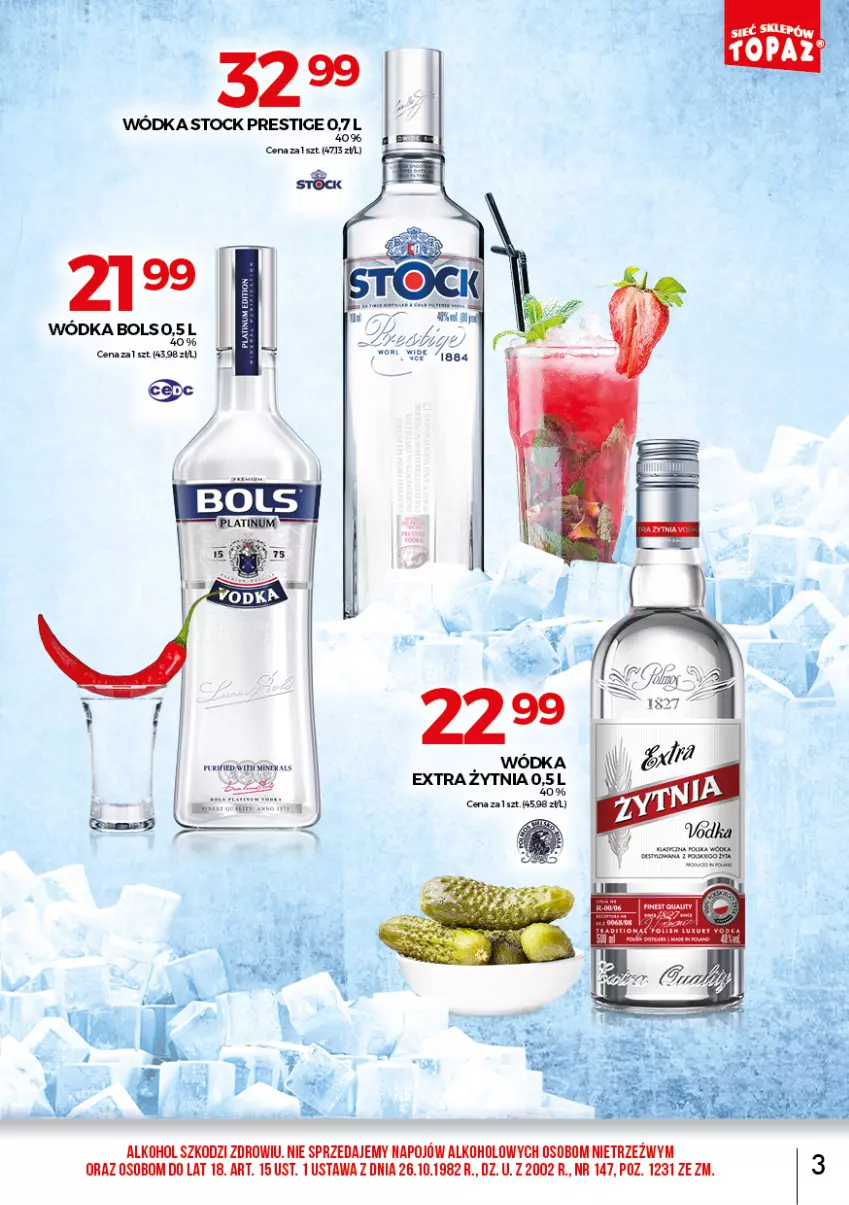 Gazetka promocyjna Topaz - Gazetka - ważna 01.06 do 30.06.2021 - strona 3 - produkty: Bols, Stock, Wódka