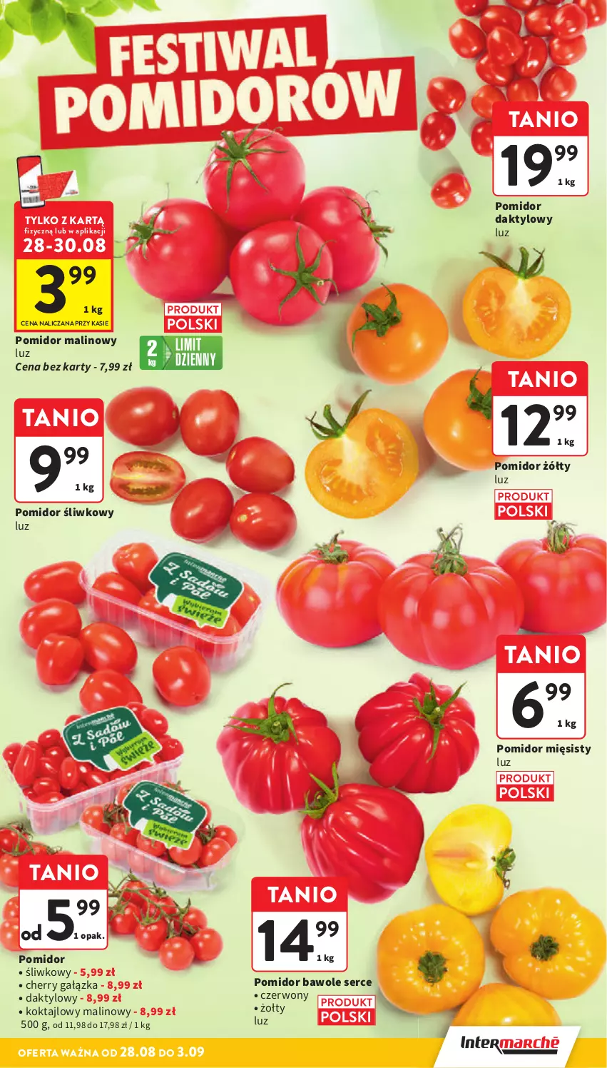 Gazetka promocyjna Intermarche - Gazetka Intermarche - ważna 28.08 do 03.09.2025 - strona 15 - produkty: Pomidor malinowy, Ser