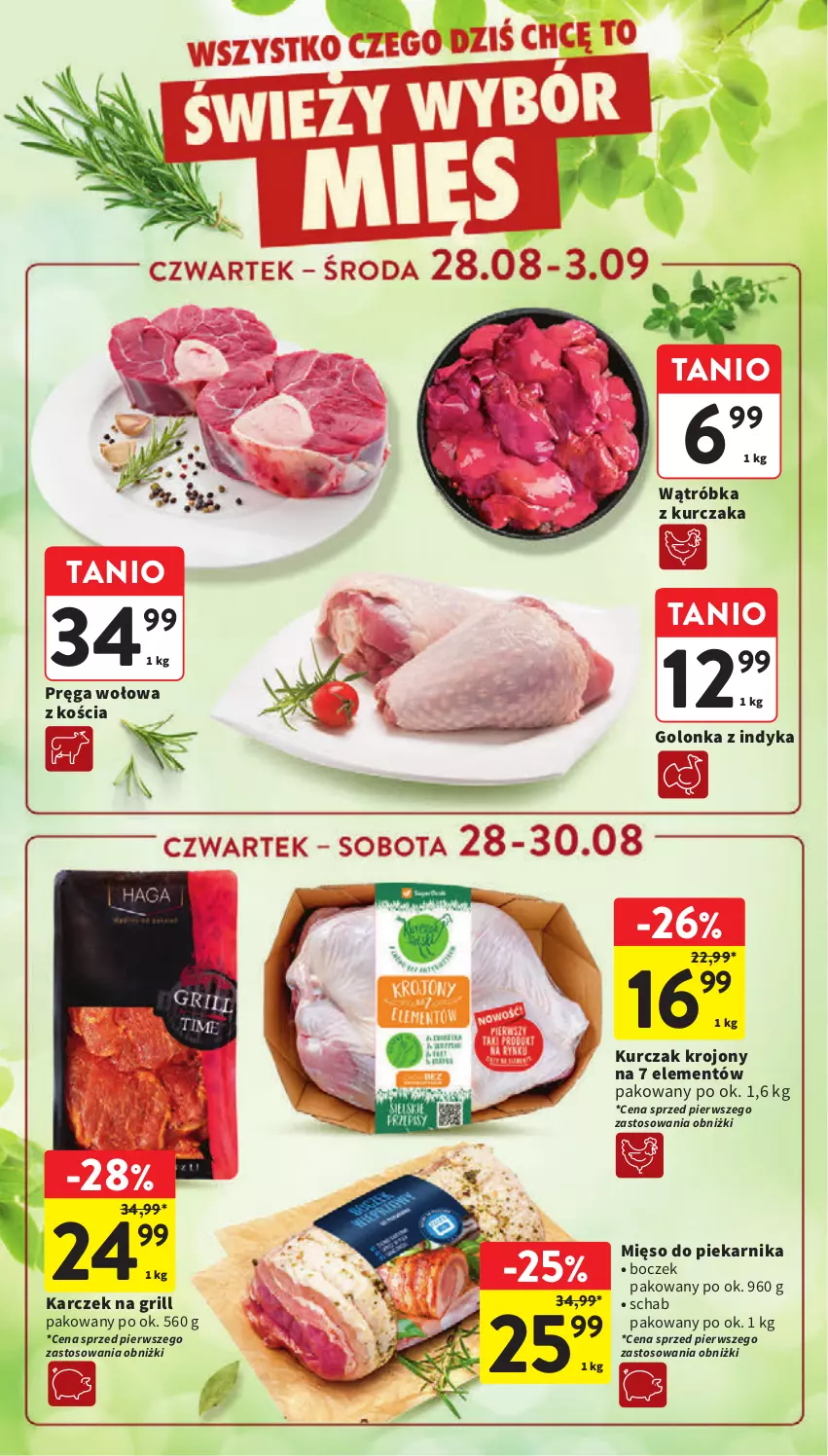 Gazetka promocyjna Intermarche - Gazetka Intermarche - ważna 28.08 do 03.09.2025 - strona 18 - produkty: Boczek, Golonka z indyka, Grill, Kurczak, Mięso, Piekarnik, Pręga wołowa