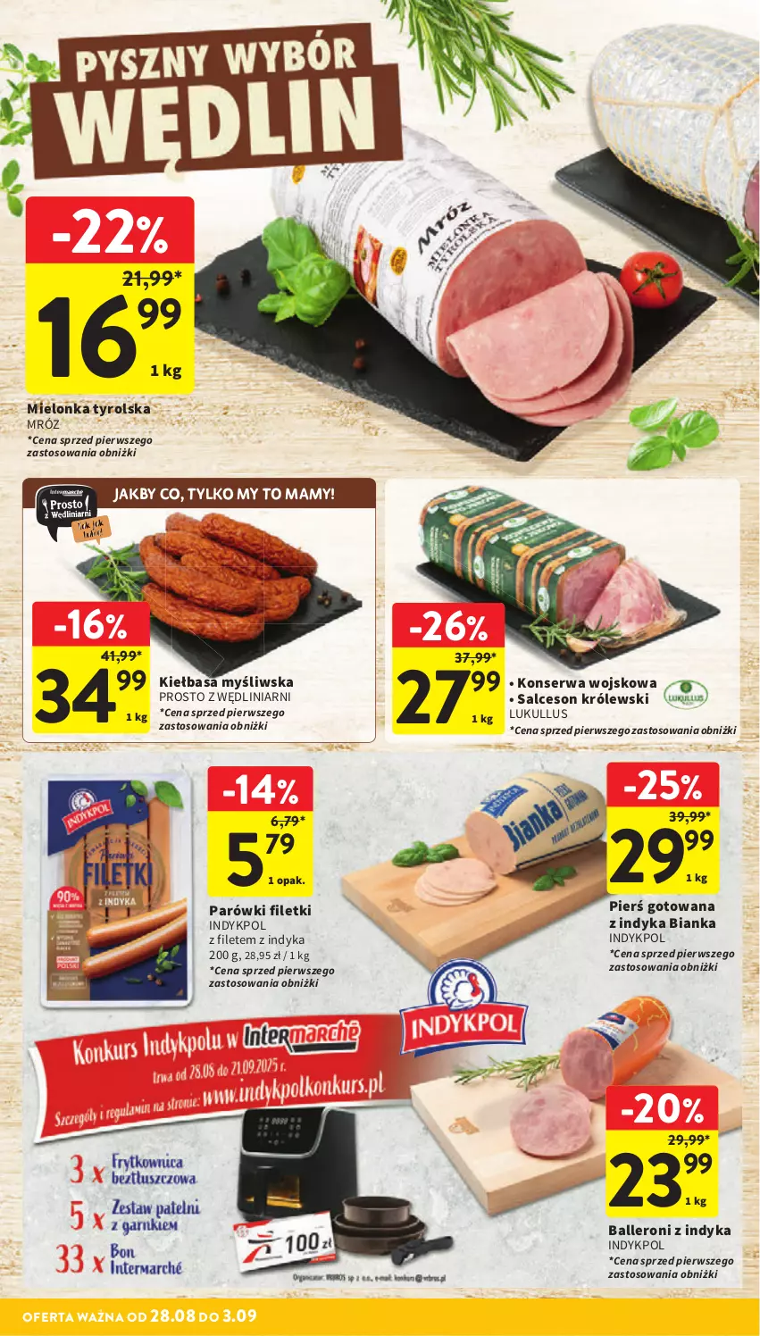 Gazetka promocyjna Intermarche - Gazetka Intermarche - ważna 28.08 do 03.09.2025 - strona 20 - produkty: Bianka, Kiełbasa, Królewski, Mielonka tyrolska, Parówki, Salceson, Ser