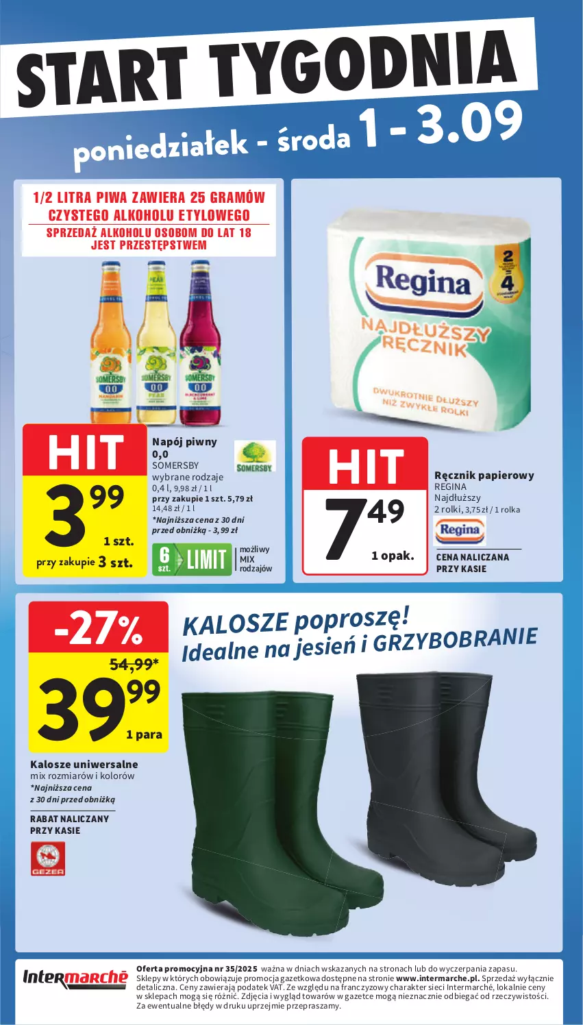 Gazetka promocyjna Intermarche - Gazetka Intermarche - ważna 28.08 do 03.09.2025 - strona 43 - produkty: Gin, Gra, Napój, Papier, Piwa, Ręcznik, Rolki, Somersby