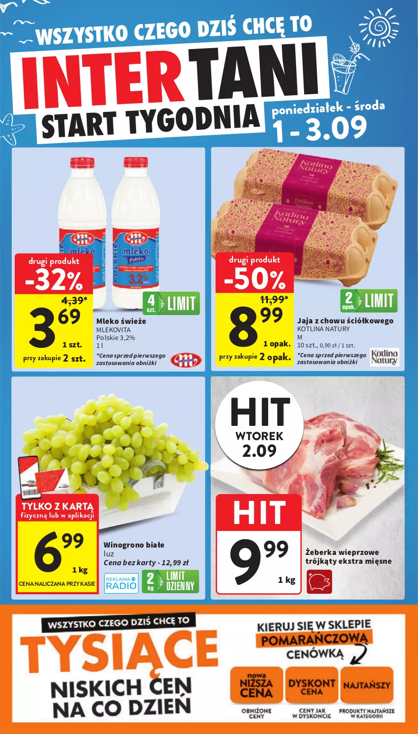 Gazetka promocyjna Intermarche - Gazetka Intermarche - ważna 28.08 do 03.09.2025 - strona 44 - produkty: Jaja, Kotlin, Mleko, Mlekovita, Wino