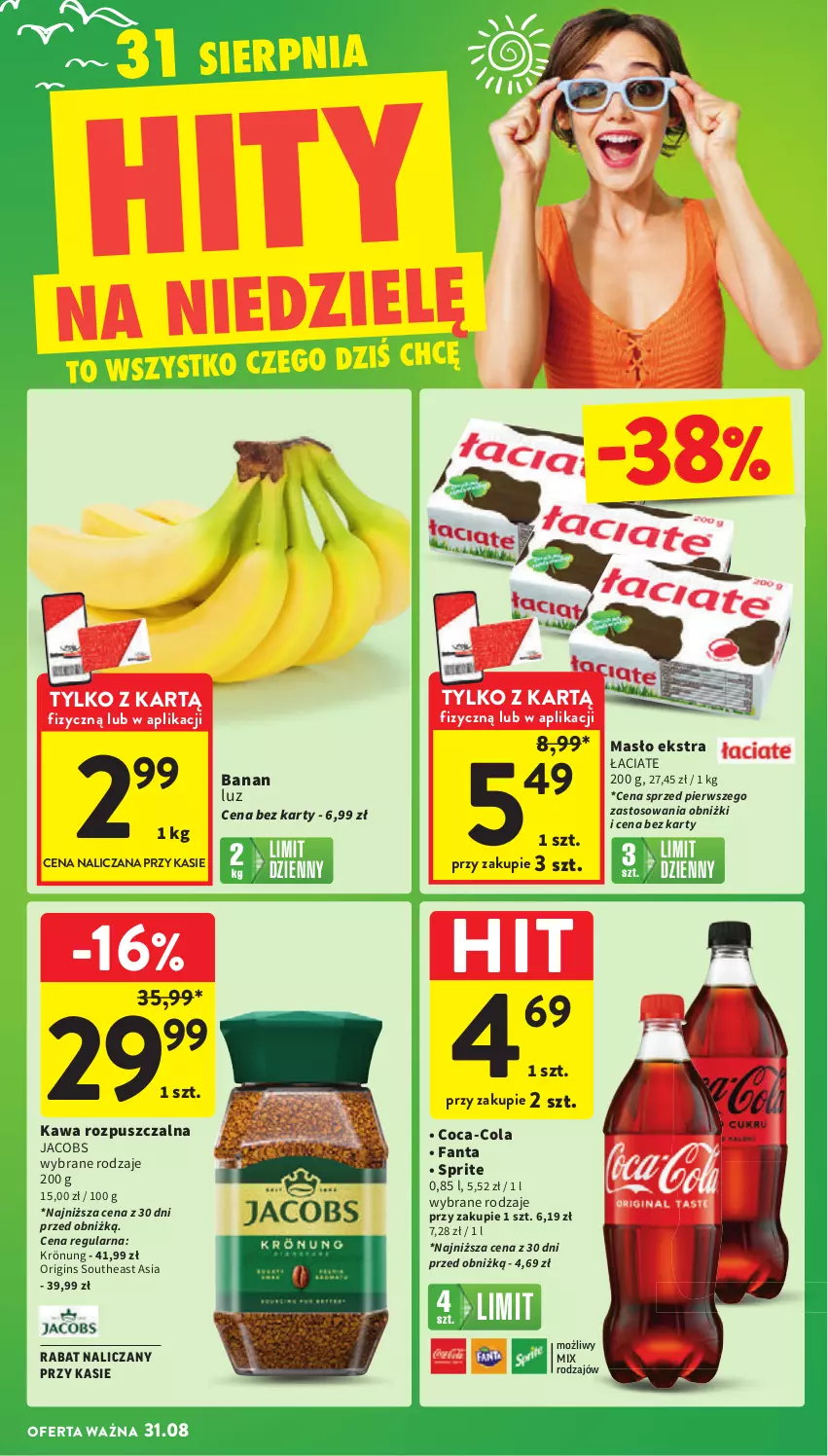 Gazetka promocyjna Intermarche - Gazetka Intermarche - ważna 28.08 do 03.09.2025 - strona 6 - produkty: Coca-Cola, Fa, Fanta, Gin, Jacobs, Kawa, Kawa rozpuszczalna, Masło, Sprite