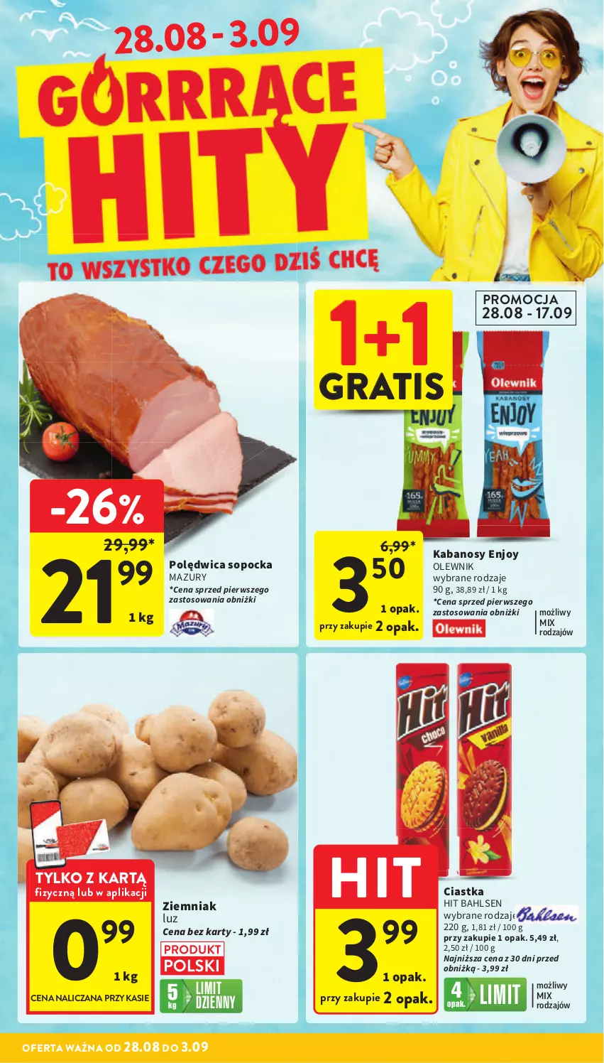 Gazetka promocyjna Intermarche - Gazetka Intermarche - ważna 28.08 do 03.09.2025 - strona 8 - produkty: Ciastka, Gra, Kabanos, Olewnik, Polędwica