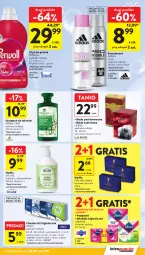 Gazetka promocyjna Intermarche - Gazetka Intermarche - Gazetka - ważna od 03.09 do 03.09.2025 - strona 41 - produkty: Woda perfumowana, Płyn do prania, Gin, Gra, Dezodorant, Perfum, Adidas, Velvet, Woda toaletowa, Chusteczki, Szampon, Podpaski, La Rive, Perwoll, Mydło, Dozownik, Wkładki, Woda