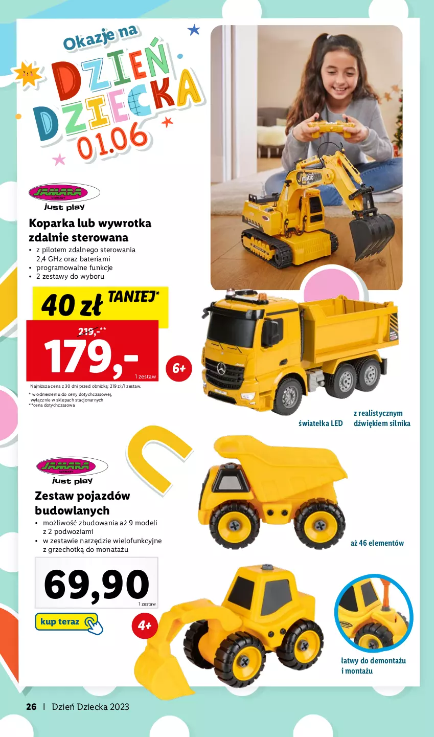 Gazetka promocyjna Lidl - KATALOG DZIEŃ DZIECKA - ważna 08.05 do 01.06.2023 - strona 26 - produkty: Bateria, Gra, Parka, Pojazd, Tera, Wywrotka