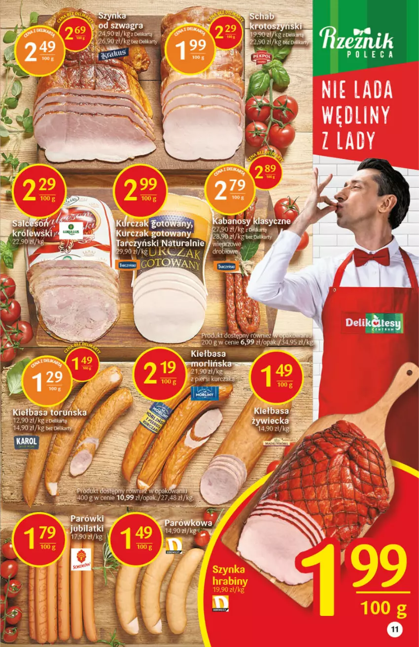 Gazetka promocyjna Delikatesy Centrum - Gazetka DC44 n. fresh - ważna 04.11 do 09.11.2021 - strona 11 - produkty: Kiełbasa, Morliny, Por, Sok, Tarczyński