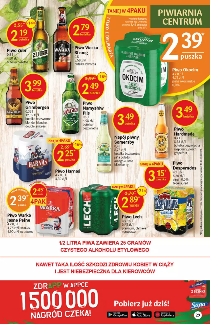 Gazetka promocyjna Delikatesy Centrum - Gazetka DC44 n. fresh - ważna 04.11 do 09.11.2021 - strona 29 - produkty: Desperados, Fa, Gin, Gra, Lack, Namysłów, Napój, Piwo, Rum, Somersby, Tequila, Warka