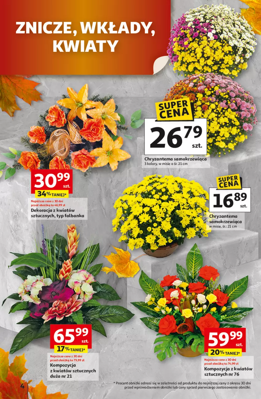 Gazetka promocyjna Auchan - Gazetka Wielkie przeboje cenowe Hipermarket Auchan - ważna 16.10 do 22.10.2025 - strona 4 - produkty: Chryzantema, Fa