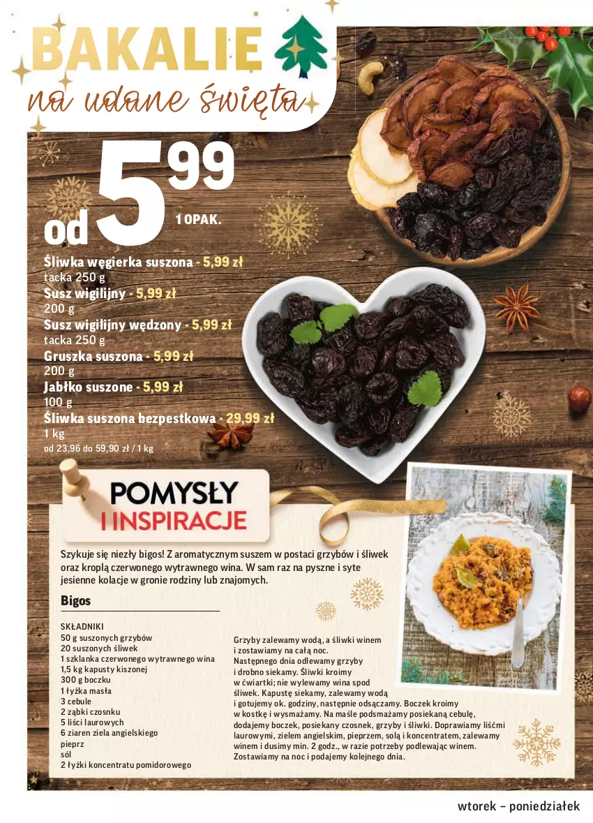 Gazetka promocyjna Intermarche - Gazetka promocyjna - ważna 07.12 do 13.12.2021 - strona 16 - produkty: Bigos, Boczek, Czosnek, Grzyby, Laur, Olej, Pieprz, Sól, Szklanka