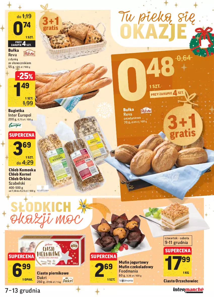 Gazetka promocyjna Intermarche - Gazetka promocyjna - ważna 07.12 do 13.12.2021 - strona 27 - produkty: Bagietka, Bułka, Chleb, Danio, Dynią, Gra, Jogurt, Piernik