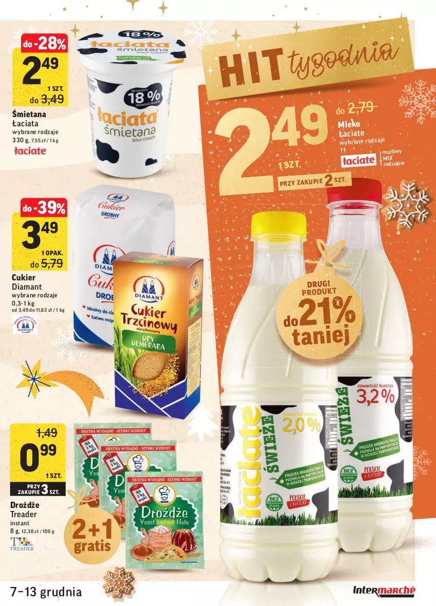 Gazetka promocyjna Intermarche - Gazetka promocyjna - ważna 07.12 do 13.12.2021 - strona 3 - produkty: Cukier, Diamant, Drożdże, Gra, Mleko