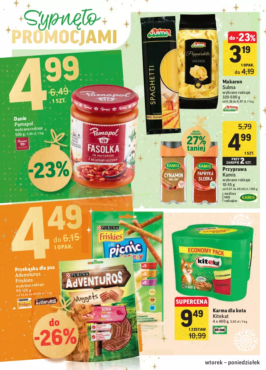 Gazetka promocyjna Intermarche - Gazetka promocyjna - ważna 07.12 do 13.12.2021 - strona 34 - produkty: Adventuros, Friskies, Kamis, KiteKat, Makaron