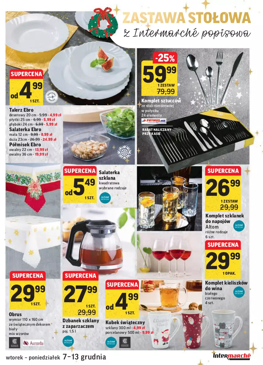 Gazetka promocyjna Intermarche - Gazetka promocyjna - ważna 07.12 do 13.12.2021 - strona 43 - produkty: Deser, Dzbanek, Kubek, LANA, Obrus, Por, Salaterka, Ser, Talerz, Zaparzacz