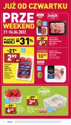 Gazetka promocyjna Aldi - Katalog spożywczy - Gazetka - ważna od 24.04 do 24.04.2022 - strona 22 - produkty: Piec, Mięso mielone, Salami, Truskawki, Mięsne specjały, Tera, Pieczarki krojone, Golonka wieprzowa, Gala, Mięso