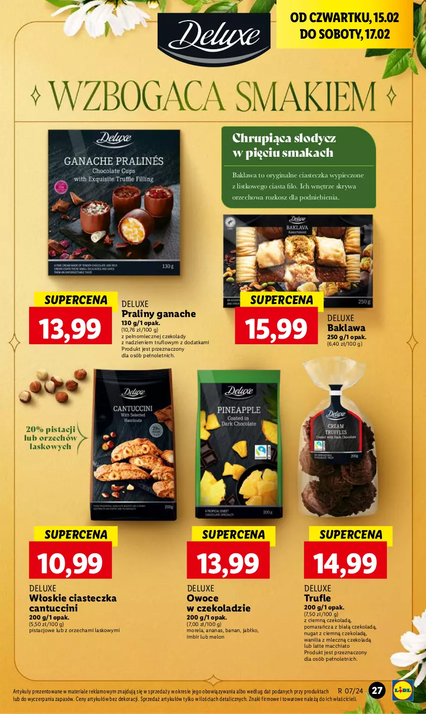 Gazetka promocyjna Lidl - GAZETKA - ważna 15.02 do 17.02.2024 - strona 31 - produkty: Ananas, Chia, Gin, Imbir, Kosz, Melon, Morela, Owoce, Piec, Praliny