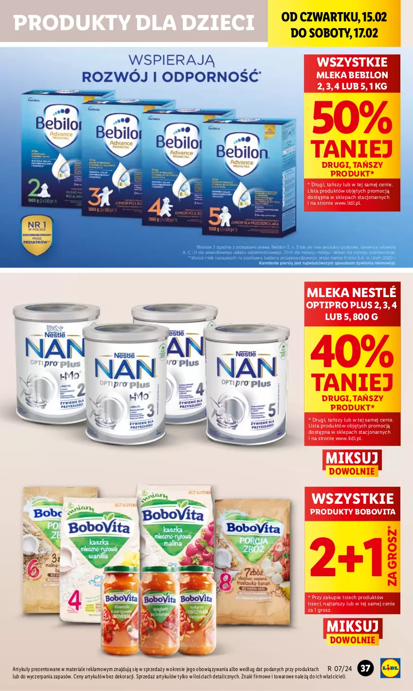 Gazetka promocyjna Lidl - GAZETKA - ważna 15.02 do 17.02.2024 - strona 43 - produkty: BEBILON, BoboVita, Dzieci, Nestlé