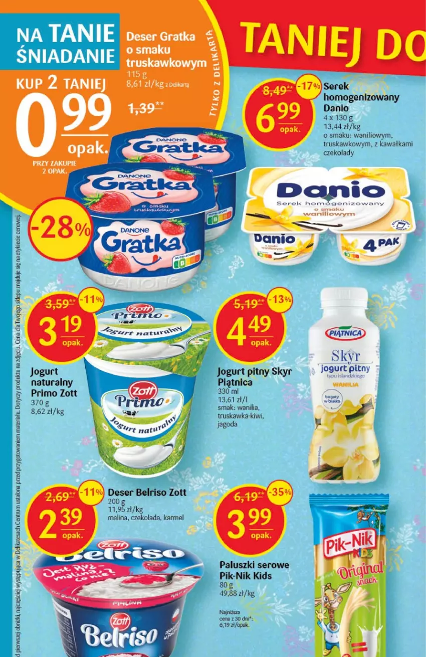 Gazetka promocyjna Delikatesy Centrum - Gazetka DC03 - ważna 19.01 do 25.01.2023 - strona 16 - produkty: Belriso, Czekolada, Danio, Deser, Jogurt, Jogurt pitny, Kawa, Kiwi, Piątnica, Rum, Ser, Zott