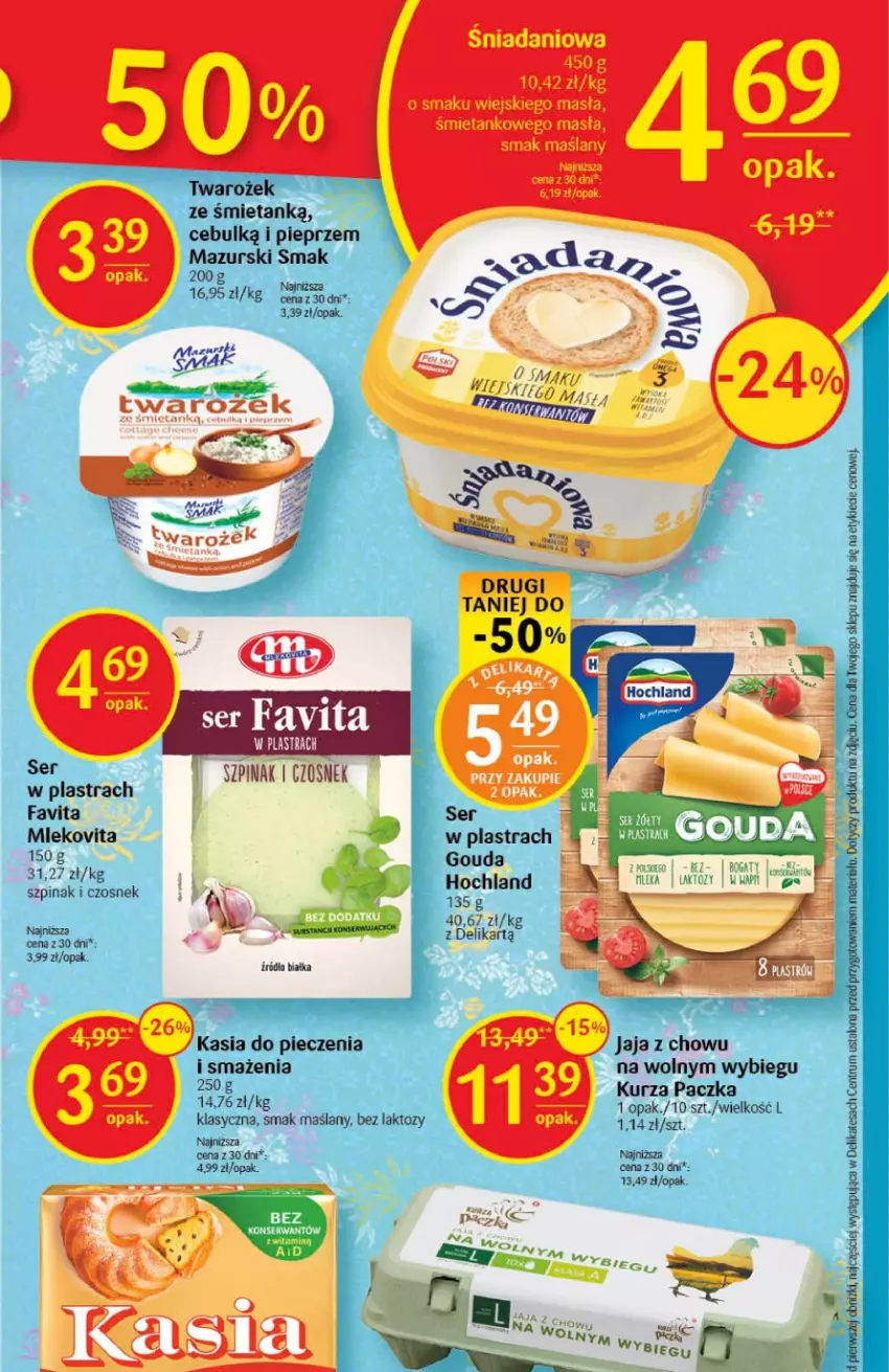 Gazetka promocyjna Delikatesy Centrum - Gazetka DC03 - ważna 19.01 do 25.01.2023 - strona 17 - produkty: Czosnek, Danio, Fa, Favita, Gouda, Hochland, Kasia, Mleko, Mlekovita, Piec, Pieprz, Rum, Ser, Szpinak