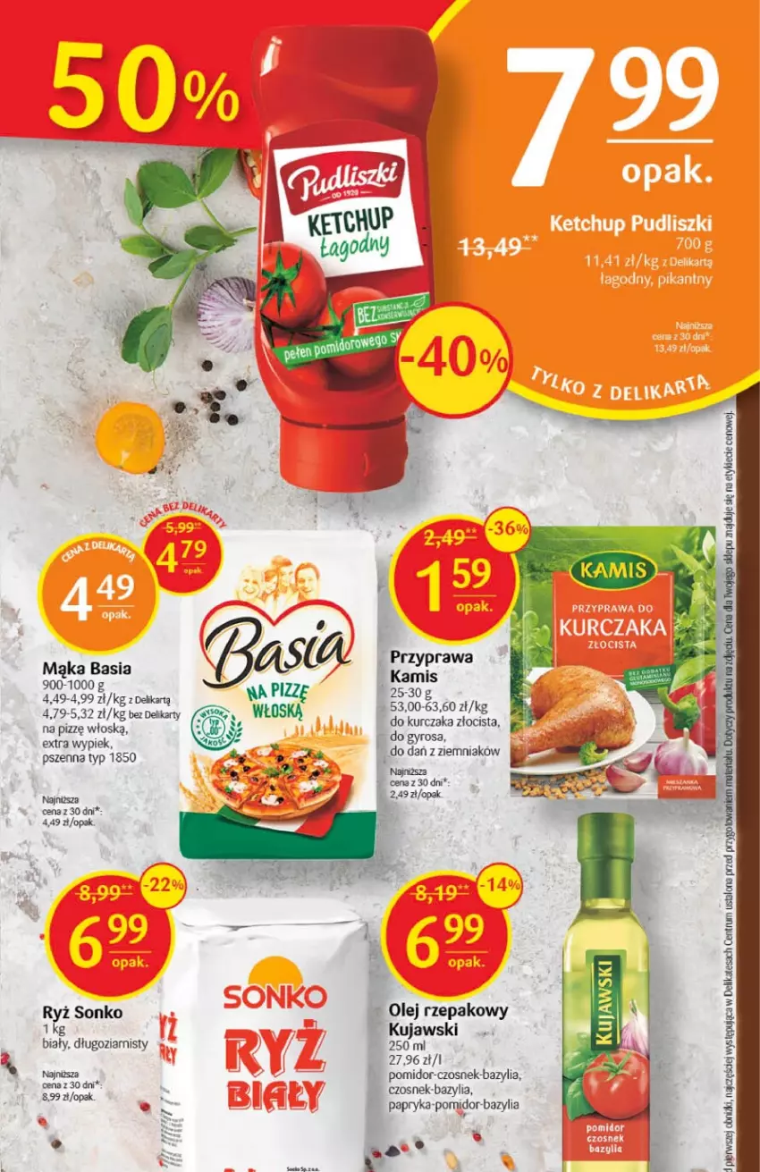 Gazetka promocyjna Delikatesy Centrum - Gazetka DC03 - ważna 19.01 do 25.01.2023 - strona 21 - produkty: Basia, Bazyl, Bazylia, Czosnek, Gyros, Kamis, Kujawski, Kurczak, Mąka, Olej, Olej rzepakowy, Papryka, Rum, Ryż, Sonko