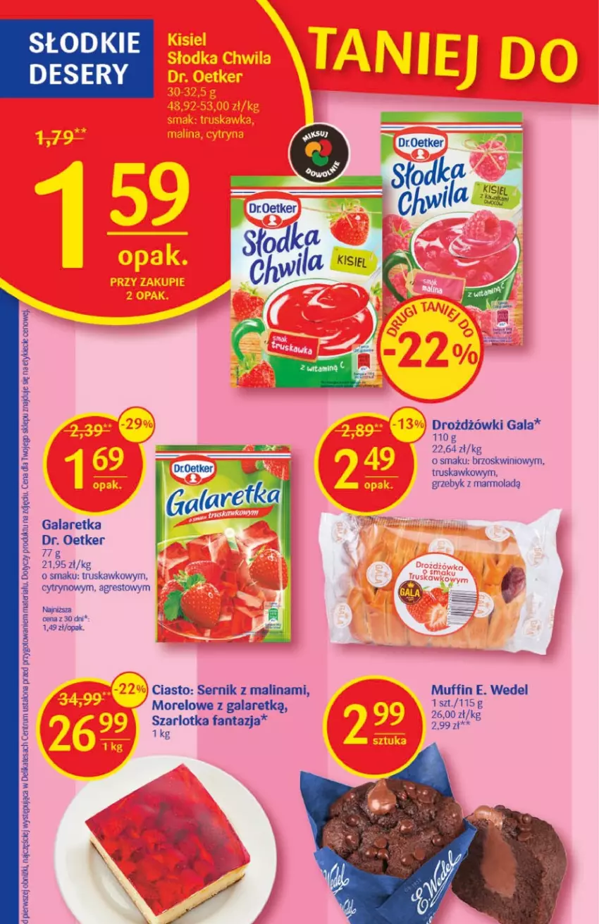 Gazetka promocyjna Delikatesy Centrum - Gazetka DC03 - ważna 19.01 do 25.01.2023 - strona 24 - produkty: Deser, Dr. Oetker, E. Wedel, Fa, Fanta, Gala, Galaretka, Gres, Mola, Rum, Ser, Szarlotka