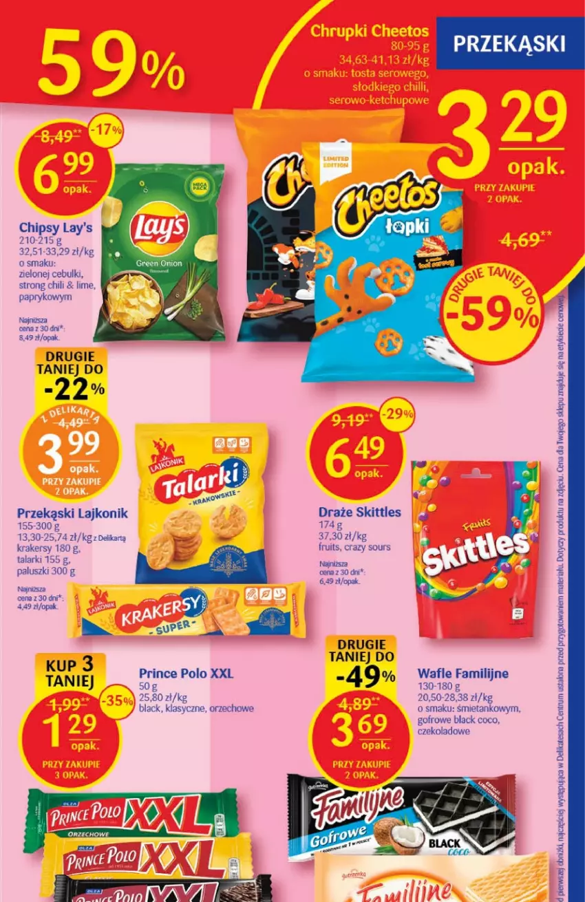 Gazetka promocyjna Delikatesy Centrum - Gazetka DC03 - ważna 19.01 do 25.01.2023 - strona 25 - produkty: Chipsy, Fa, Krakersy, Lack, Lajkonik, Rum, Wafle