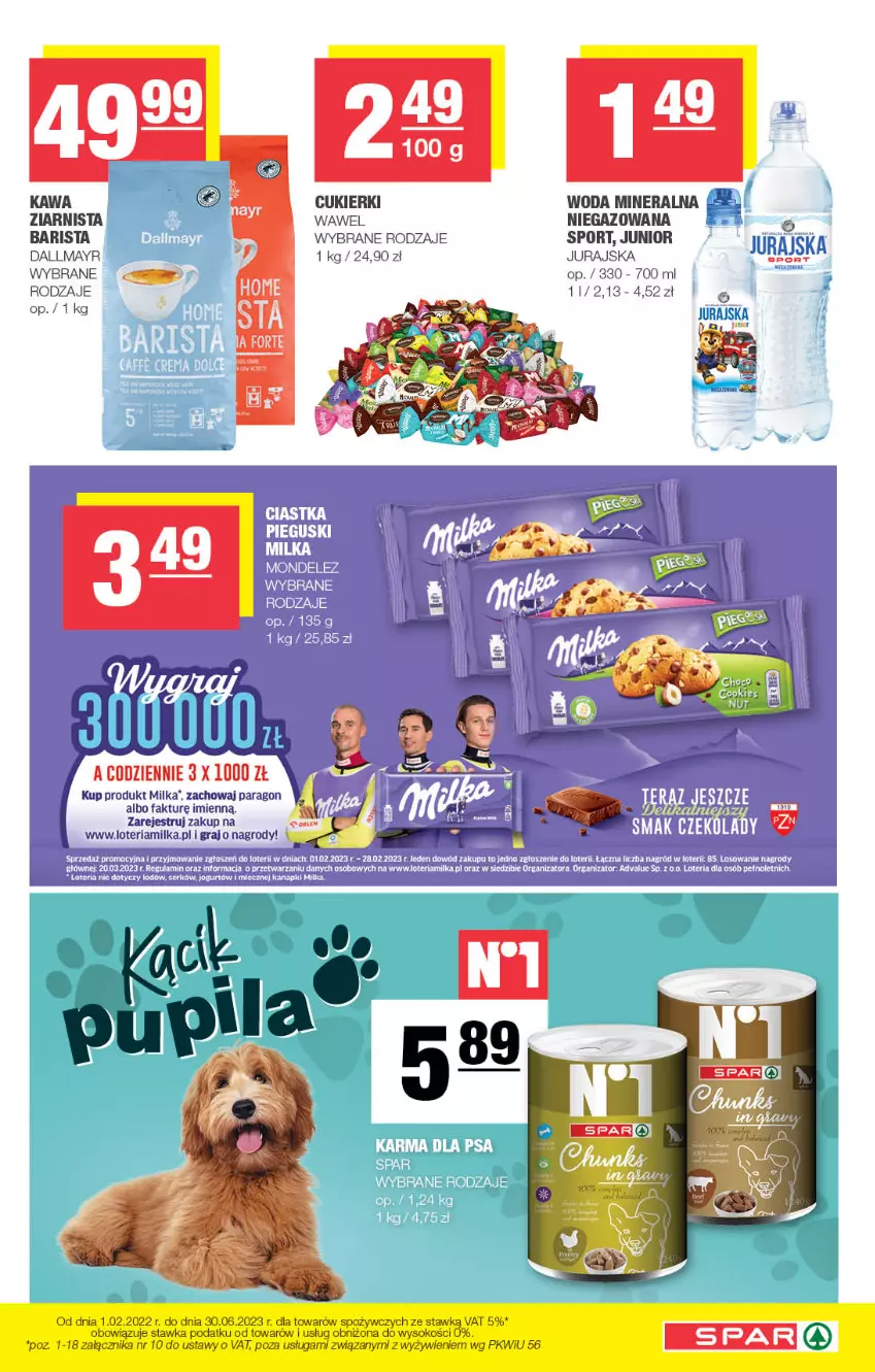 Gazetka promocyjna Spar - Spar - ważna 29.01 do 08.02.2023 - strona 9 - produkty: Cukier, Cukierki, Dallmayr, Fa, Gra, Milka, Por, Sport, Wawel, Woda, Woda mineralna