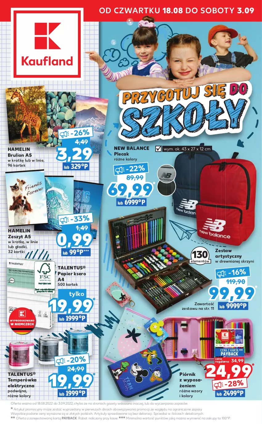 Gazetka promocyjna Kaufland - Oferta specjalna - ważna 18.08 do 03.09.2022 - strona 1 - produkty: Gra, Lion, Papier, Piórnik, Plecak, Ser