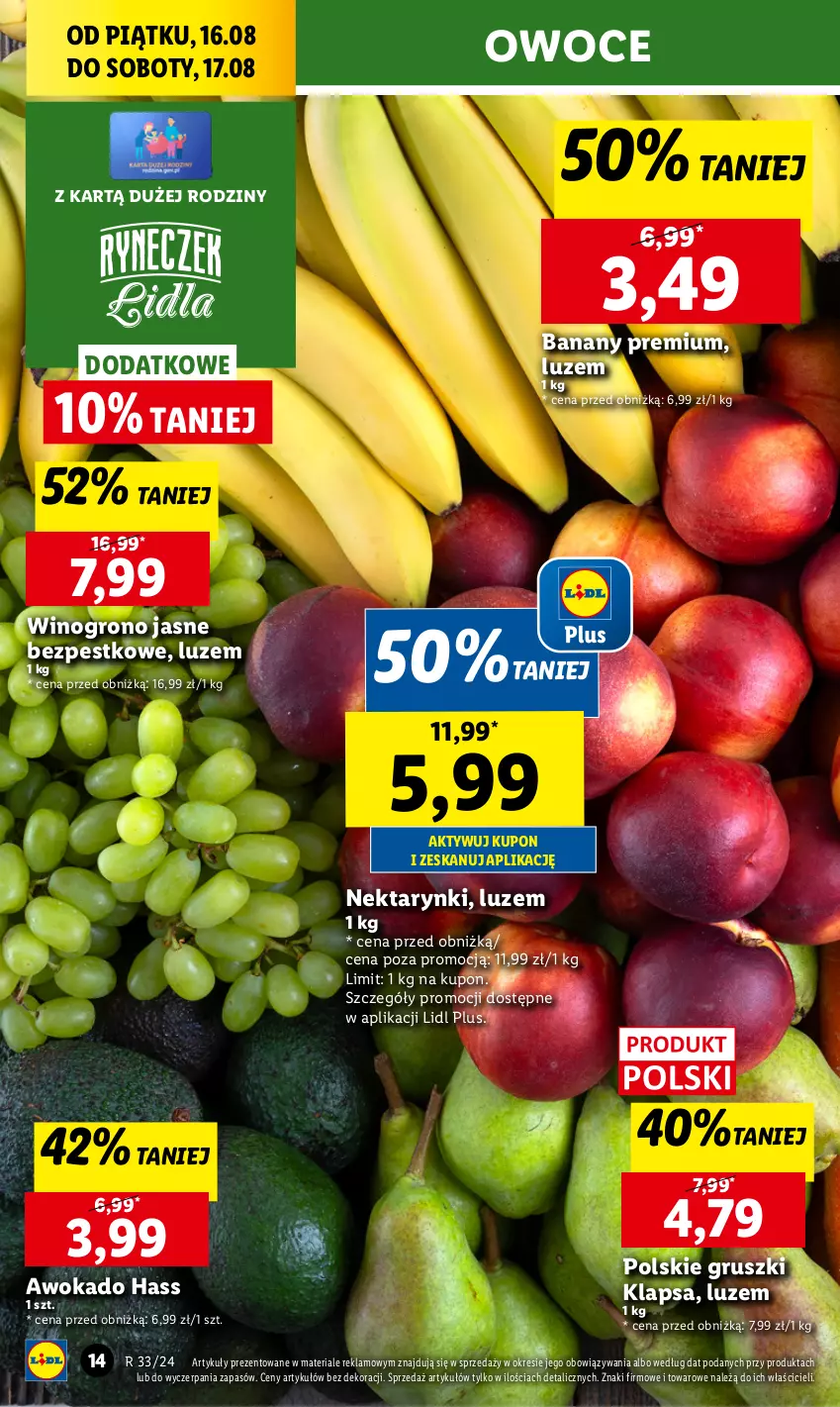 Gazetka promocyjna Lidl - GAZETKA - ważna 16.08 do 17.08.2024 - strona 18 - produkty: Banany, Chleb, Gruszki, Nektar, Owoce, Ser, Wino