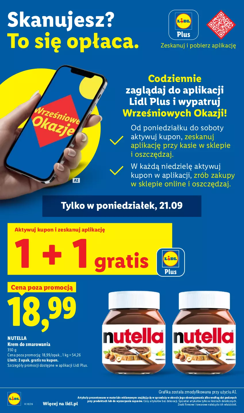 Gazetka promocyjna Lidl - Gazetka ważna od 21.09. do 23.09 - ważna 21.09 do 23.09.2026 - strona 12 - produkty: Gra, Grafika, Nutella