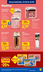 Gazetka promocyjna Lidl - Gazetka ważna od 21.09. do 23.09 - Gazetka - ważna od 23.09 do 23.09.2026 - strona 63 - produkty: Kiełbasa wiejska, Ser, Salami, Parówki, Szynka, PIKOK, Kiełbasa