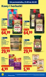 Gazetka promocyjna Lidl - Gazetka ważna od 21.09. do 23.09 - Gazetka - ważna od 23.09 do 23.09.2026 - strona 72 - produkty: Torebka, Kawa rozpuszczalna, Gin, Kawa ziarnista, Kawa, Jacobs, Irving, Jabłka