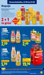 Gazetka promocyjna Lidl - Gazetka ważna od 21.09. do 23.09 - Gazetka - ważna od 23.09 do 23.09.2026 - strona 77 - produkty: Sok, Ser, Mus, Coca-Cola, Napoje, Serek, Sok jabłkowy, Smoothie, Kubuś, Deser, Mango
