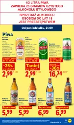 Gazetka promocyjna Lidl - Gazetka ważna od 21.09. do 23.09 - Gazetka - ważna od 23.09 do 23.09.2026 - strona 79 - produkty: Piwa, Kasztelan, Perła