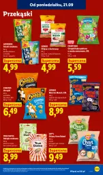 Gazetka promocyjna Lidl - Gazetka ważna od 21.09. do 23.09 - Gazetka - ważna od 23.09 do 23.09.2026 - strona 83 - produkty: Cheetos, Ser, Lajkonik, Gin, Jogurt, Papryka, Chipsy, Daktyle, Chrupki, Lack, Szynka, Sonko, Popcorn, Lorenz, Monster Munch, Lay’s