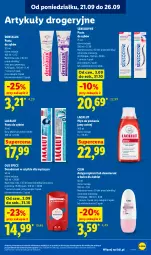 Gazetka promocyjna Lidl - Gazetka ważna od 21.09. do 23.09 - Gazetka - ważna od 23.09 do 23.09.2026 - strona 95 - produkty: Płyn do płukania jamy ustnej, Old Spice, Dezodorant, Pasta do zębów, Lacalut, Płyn do płukania, Flora, Antyperspirant, Sensodyne