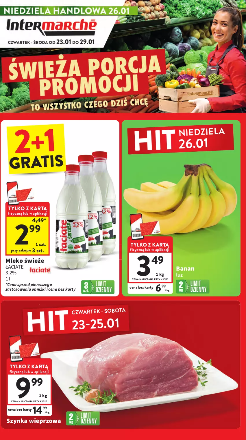 Gazetka promocyjna Intermarche - Gazetka Intermarche - ważna 23.01 do 29.01.2025 - strona 1 - produkty: Gra, Mleko, Szynka, Szynka wieprzowa