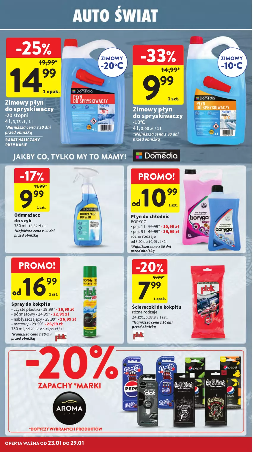 Gazetka promocyjna Intermarche - Gazetka Intermarche - ważna 23.01 do 29.01.2025 - strona 32 - produkty: Odmrażacz do szyb, Płyn do chłodnic, Płyn do spryskiwaczy, Top