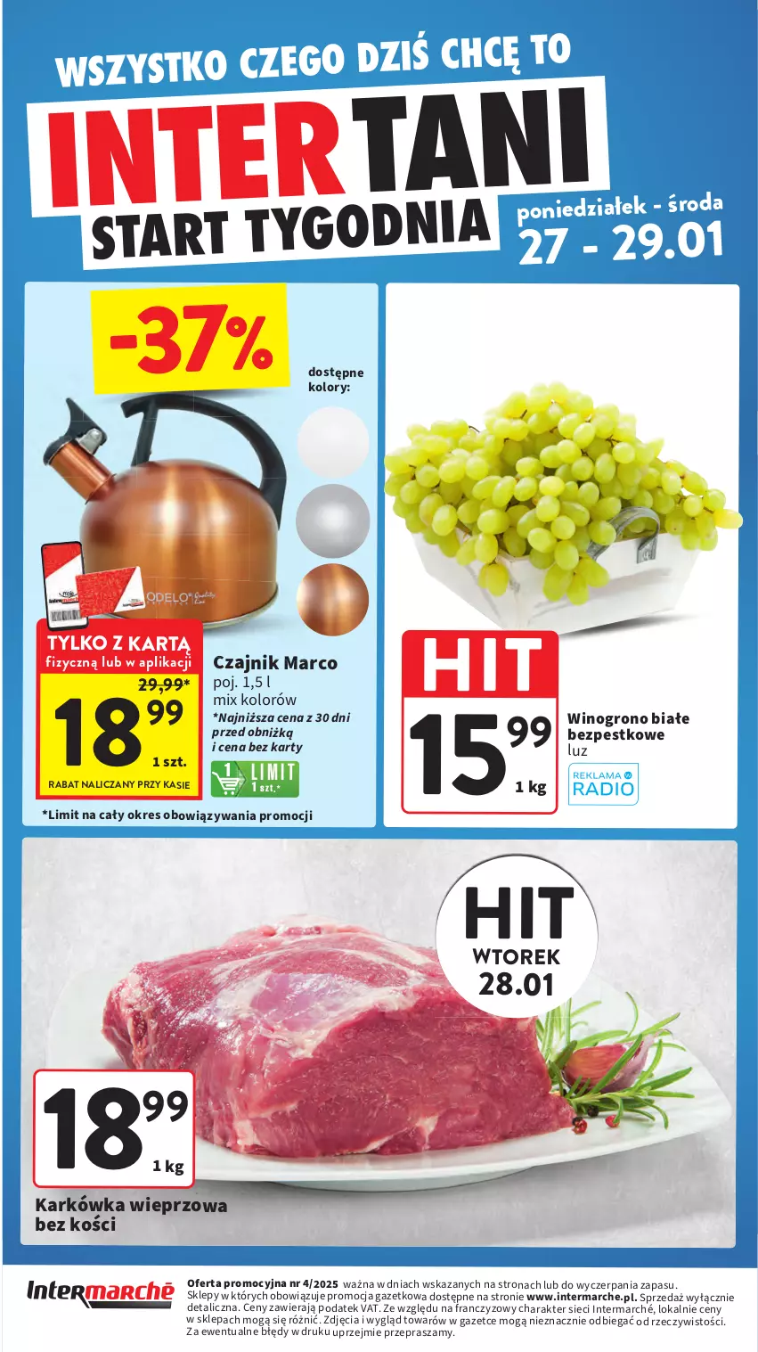 Gazetka promocyjna Intermarche - Gazetka Intermarche - ważna 23.01 do 29.01.2025 - strona 36 - produkty: Czajnik, Karkówka wieprzowa, Wino