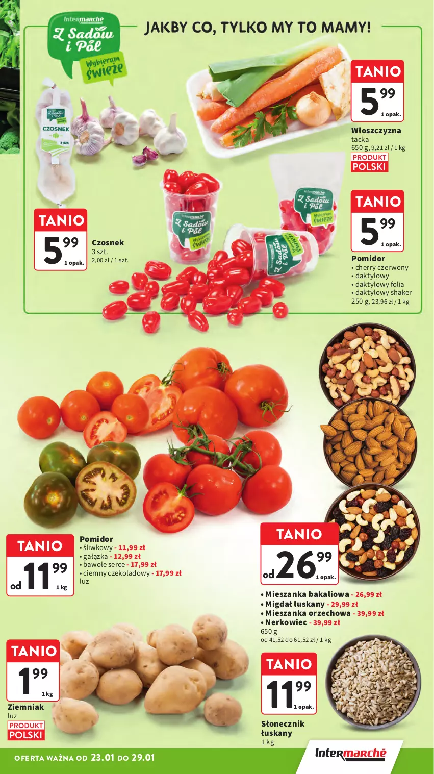 Gazetka promocyjna Intermarche - Gazetka Intermarche - ważna 23.01 do 29.01.2025 - strona 9 - produkty: Czosnek, Mieszanka bakaliowa, Mieszanka orzechowa, Ser